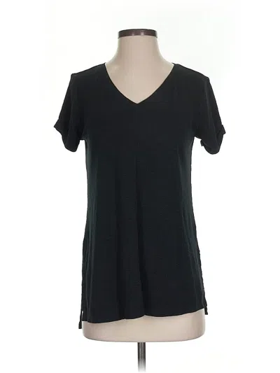 Pre-owned Jjill Short Sleeve T-shirt In Black