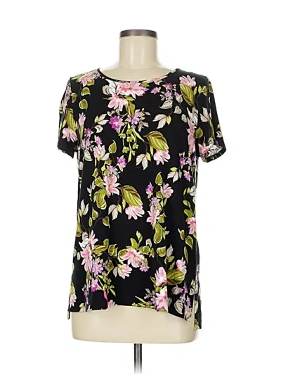 Pre-owned Jjill Short Sleeve T-shirt In Black