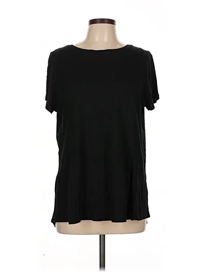 Pre-owned Jjill Short Sleeve T-shirt In Black