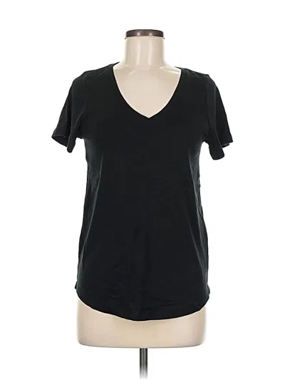 Pre-owned Jjill Short Sleeve T-shirt In Black