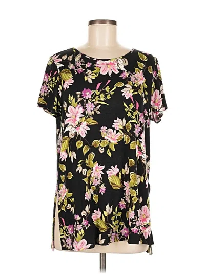 Pre-owned Jjill Short Sleeve T-shirt In Black