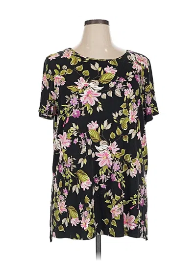 Pre-owned Jjill Short Sleeve T-shirt In Black