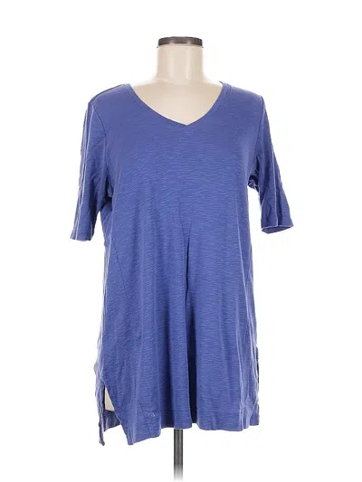 Pre-owned Jjill Short Sleeve T-shirt In Blue