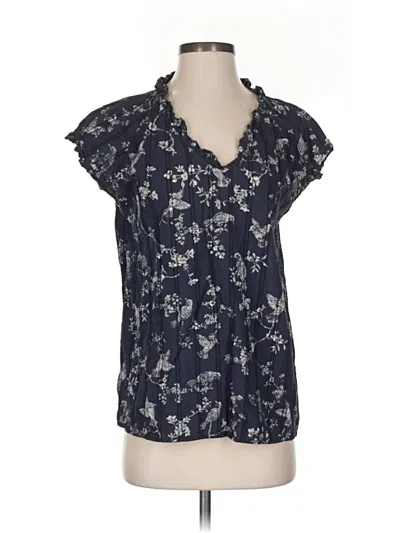 Pre-owned Jjill Short Sleeve T-shirt In Blue