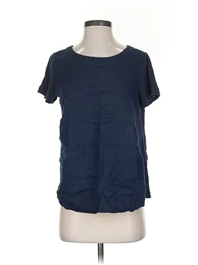 Pre-owned Jjill Short Sleeve T-shirt In Blue