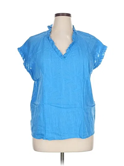 Pre-owned Jjill Short Sleeve T-shirt In Blue