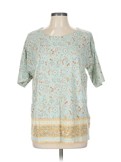 Pre-owned Jjill Short Sleeve T-shirt In Blue