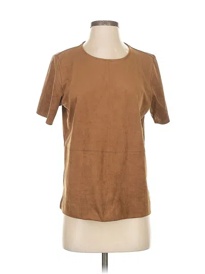 Pre-owned Jjill Short Sleeve T-shirt In Brown