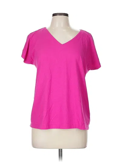 Pre-owned Jjill Short Sleeve T-shirt In Pink