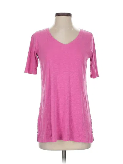 Pre-owned Jjill Short Sleeve T-shirt In Pink