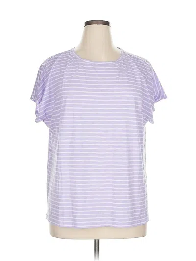 Pre-owned Jjill Short Sleeve T-shirt In Purple