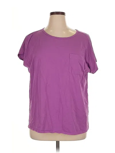 Pre-owned Jjill Short Sleeve T-shirt In Purple