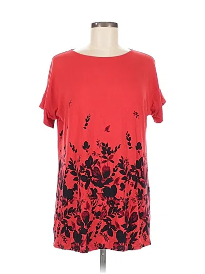 Pre-owned Jjill Short Sleeve T-shirt In Red