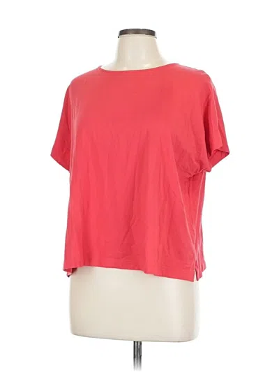 Pre-owned Jjill Short Sleeve T-shirt In Red