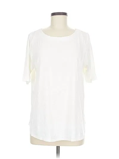 Pre-owned Jjill Short Sleeve T-shirt In White