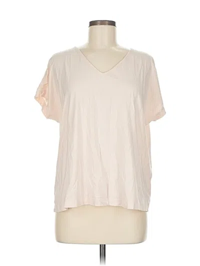 Pre-owned Jjill Short Sleeve T-shirt In White