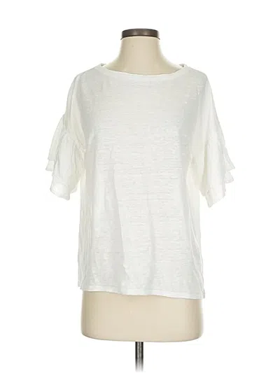 Pre-owned Jjill Short Sleeve T-shirt In White