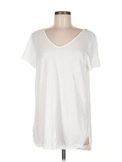 Pre-owned Jjill Short Sleeve T-shirt In White