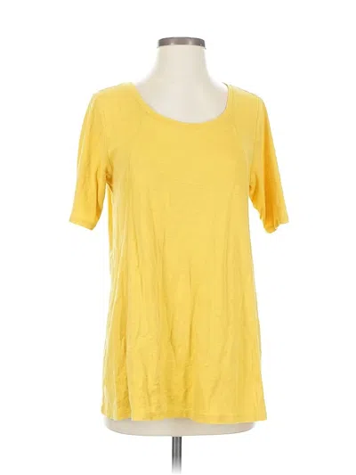 Pre-owned Jjill Short Sleeve T-shirt In Yellow