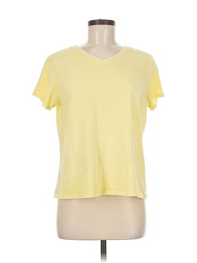 Pre-owned Jjill Short Sleeve T-shirt In Yellow