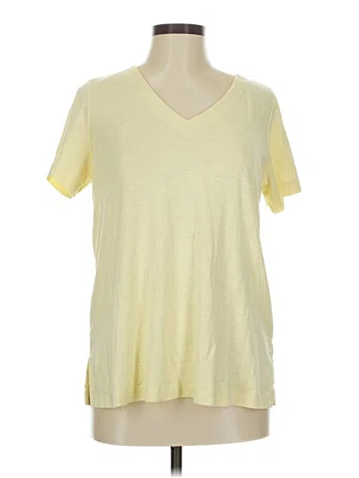Pre-owned Jjill Short Sleeve T-shirt In Yellow