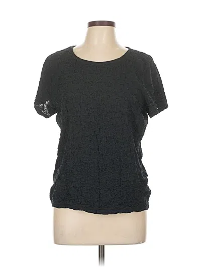 Pre-owned Jjill Short Sleeve Top Gray Scoop Neck Tops