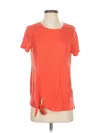 Jjill Short Sleeve Top Orange Keyhole Neckline Tops In Pink