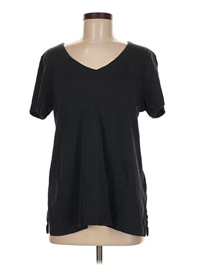 Pre-owned Jjill Short Sleeve T-shirt In Black
