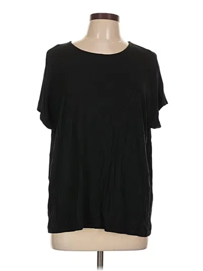 Pre-owned Jjill Short Sleeve T-shirt In Black