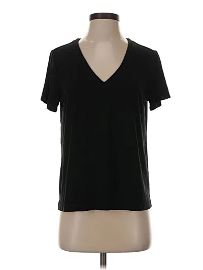 Pre-owned Jjill Short Sleeve T-shirt In Black