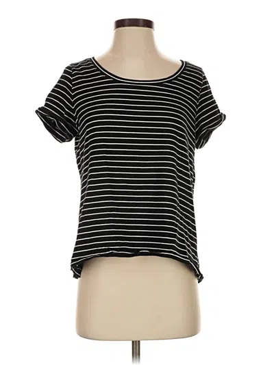 Pre-owned Jjill Short Sleeve T-shirt In Black