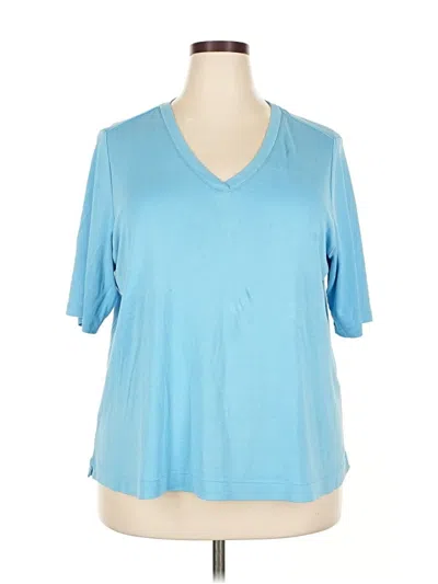 Pre-owned Jjill Short Sleeve T-shirt In Blue