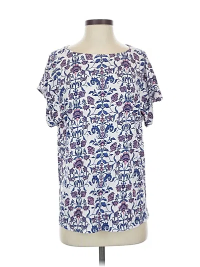 Pre-owned Jjill Short Sleeve T-shirt In Blue