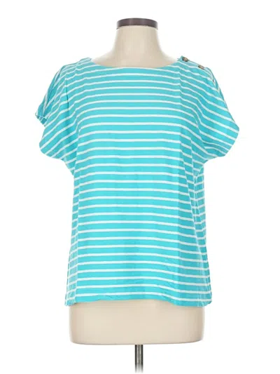 Pre-owned Jjill Short Sleeve T-shirt In Blue