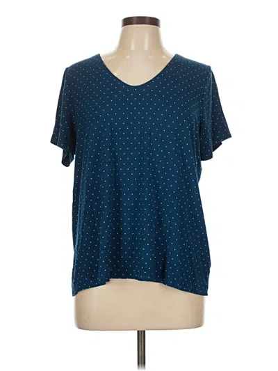Pre-owned Jjill Short Sleeve T-shirt In Blue
