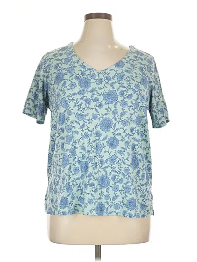 Pre-owned Jjill Short Sleeve T-shirt In Blue