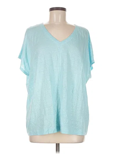 Pre-owned Jjill Short Sleeve T-shirt In Blue