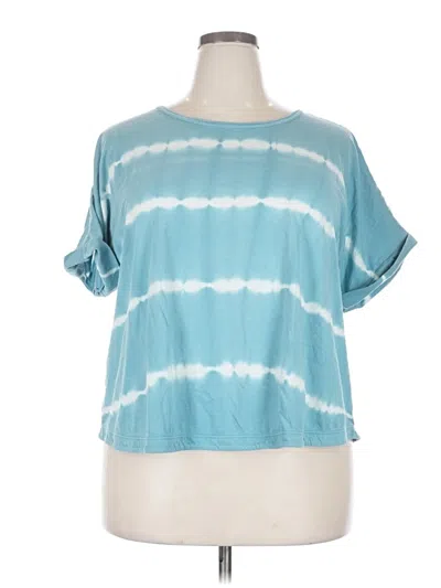 Pre-owned Jjill Short Sleeve T-shirt In Blue