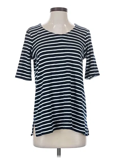 Pre-owned Jjill Short Sleeve T-shirt In Blue