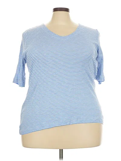 Pre-owned Jjill Short Sleeve T-shirt In Blue
