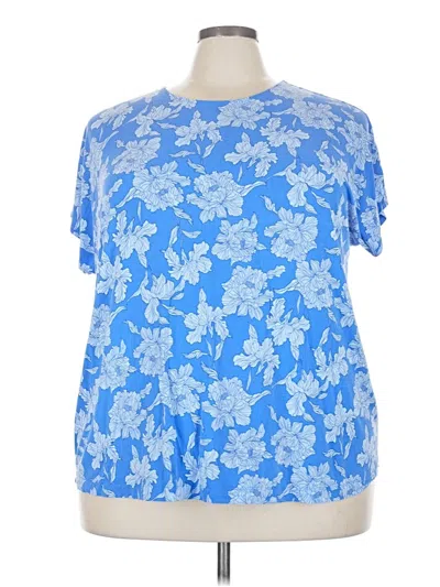 Pre-owned Jjill Short Sleeve T-shirt In Blue
