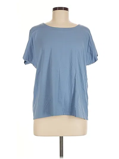 Pre-owned Jjill Short Sleeve T-shirt In Blue