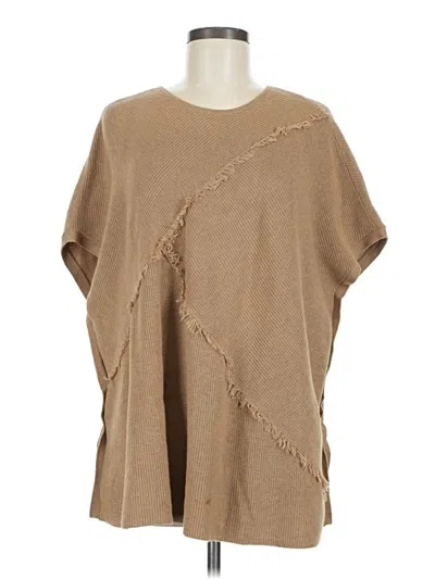 Pre-owned Jjill Short Sleeve T-shirt In Brown