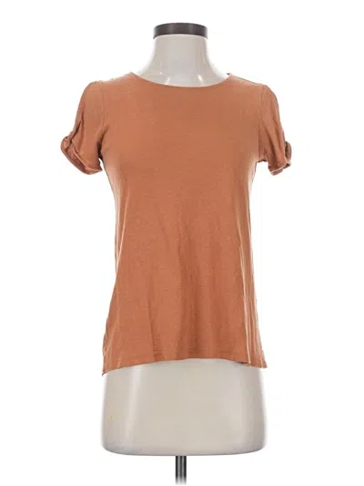 Pre-owned Jjill Short Sleeve T-shirt In Brown