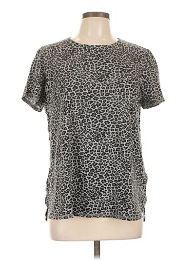 Pre-owned Jjill Short Sleeve T-shirt In Gray