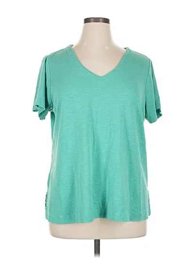 Pre-owned Jjill Short Sleeve T-shirt In Green