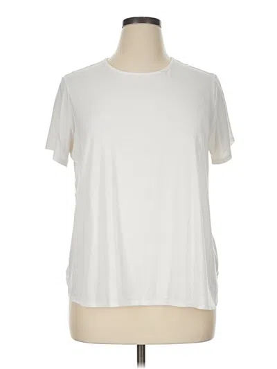 Pre-owned Jjill Short Sleeve T-shirt In Ivory