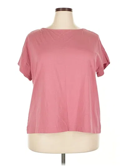 Pre-owned Jjill Short Sleeve T-shirt In Pink