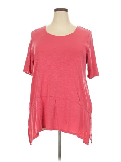 Pre-owned Jjill Short Sleeve T-shirt In Pink