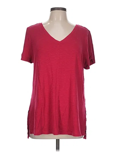 Pre-owned Jjill Short Sleeve T-shirt In Red